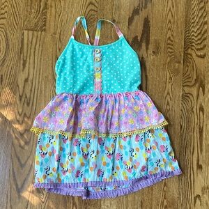 Matilda Jane size 14 ruffles girly layered polka dot top shirt dress cotton